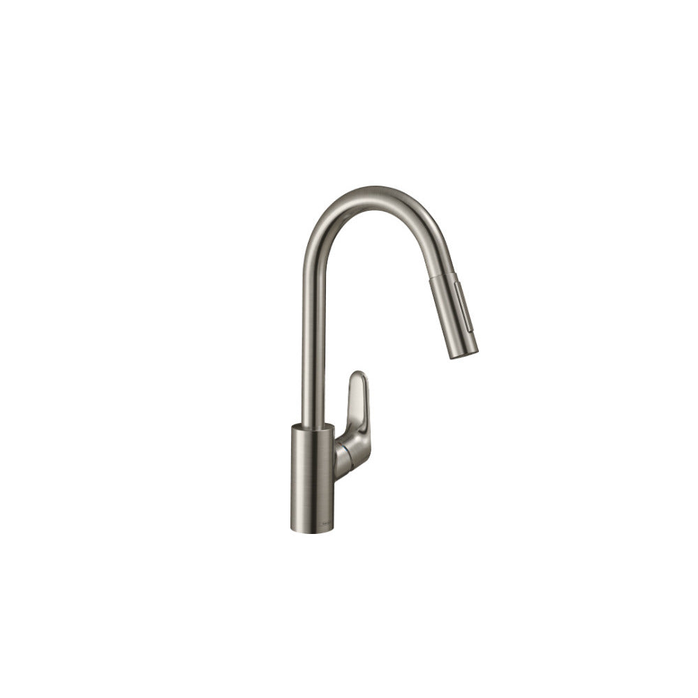 Hansgrohe Focus 240 Stainless Steel Kitchen Faucet with Pull-Out Spray