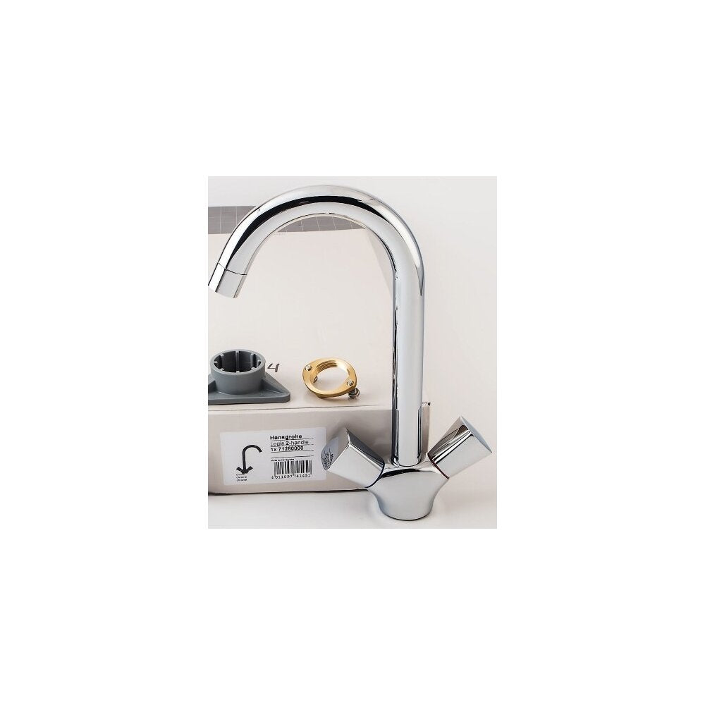 Hansgrohe Logis Double Handle Kitchen Faucet Chrome