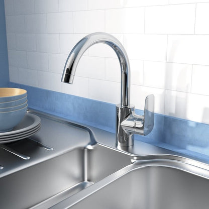 Кухненска батерия Ideal Standard Ceraflex с гъка на лебед