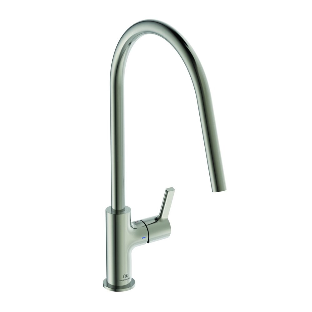 Смесител за кухня Ideal Standard Gusto 226 с въртящ се чучур сребрист Silver Storm