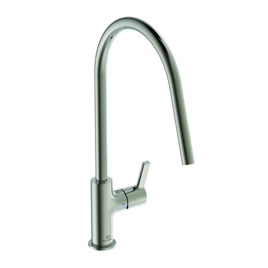 Ideal Standard Gusto 226 Kitchen Faucet with Swivel Spout Silver Storm