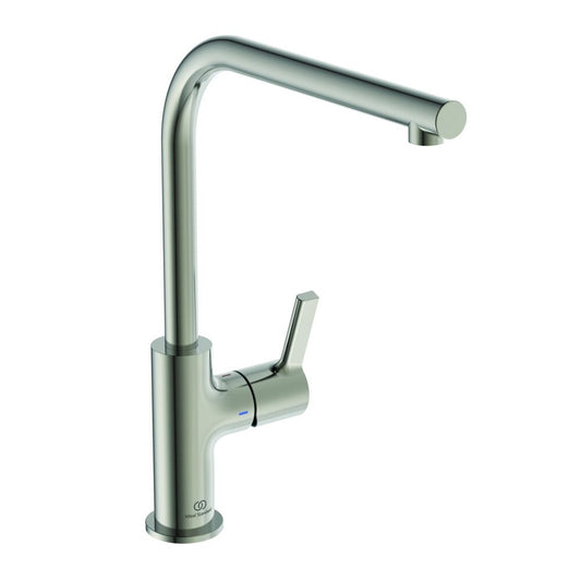 Ideal Standard Gusto 303 Kitchen Faucet with Swivel Spout Silver Storm