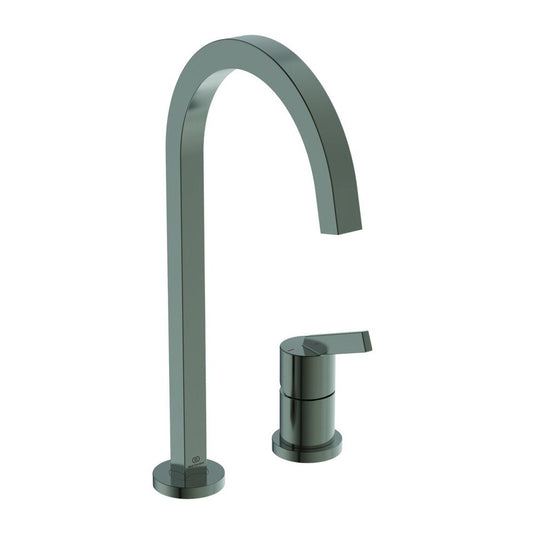 Ideal Standard Gusto Square 217 Pull-Out Kitchen Faucet Magnetic Grey 2 Elements