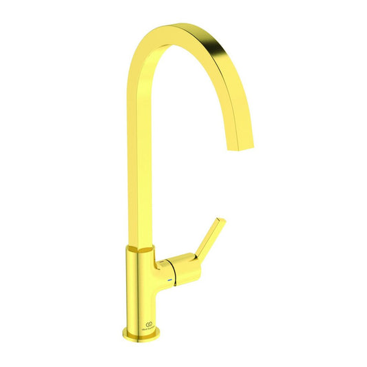 Ideal Standard Gusto Square 306 Kitchen Faucet Brushed Gold