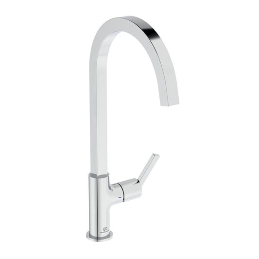Ideal Standard Gusto Square 306 Kitchen Faucet for Low Pressure Glossy Chrome