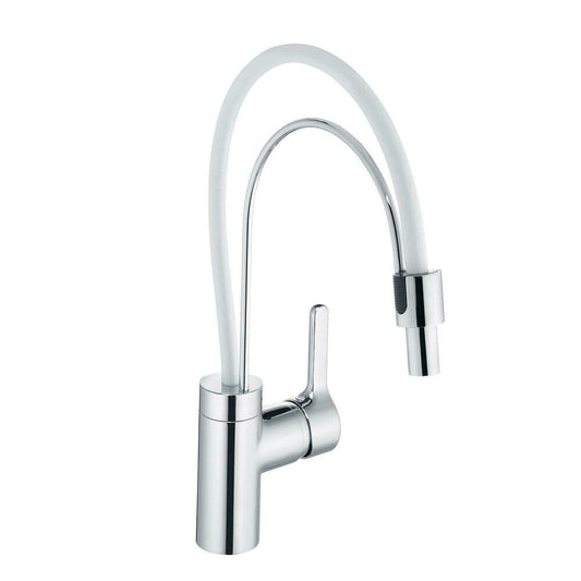 Kludi Bingo Star Kitchen Faucet with Flexible White Spout