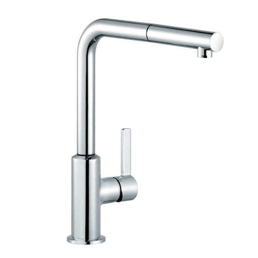 Kludi L-ine Chrome Kitchen Faucet with Pull-Out Spray