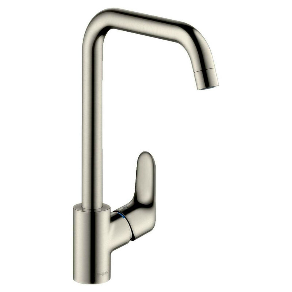 Single-lever kitchen faucet brushed chrome Hansgrohe Focus M41 260 with 1 jet