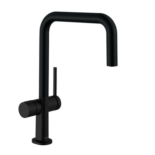 Single-lever kitchen faucet matte black Hansgrohe Talis M54 U 220 with 1 jet