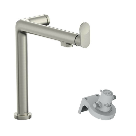 Батерия за кухня с един лост и система за филтрация, хром мат Hansgrohe Aquittura M91 240 с 1 струя