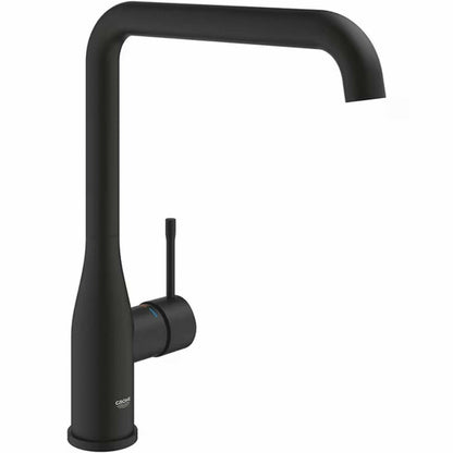 Матирана черна батерия за кухня Grohe Essence с въртяща се чучур