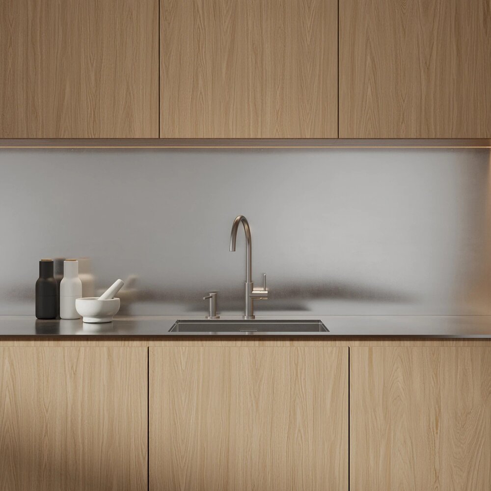 Смесител за кухня Omnires Y с един лост, завършек brushed nickel
