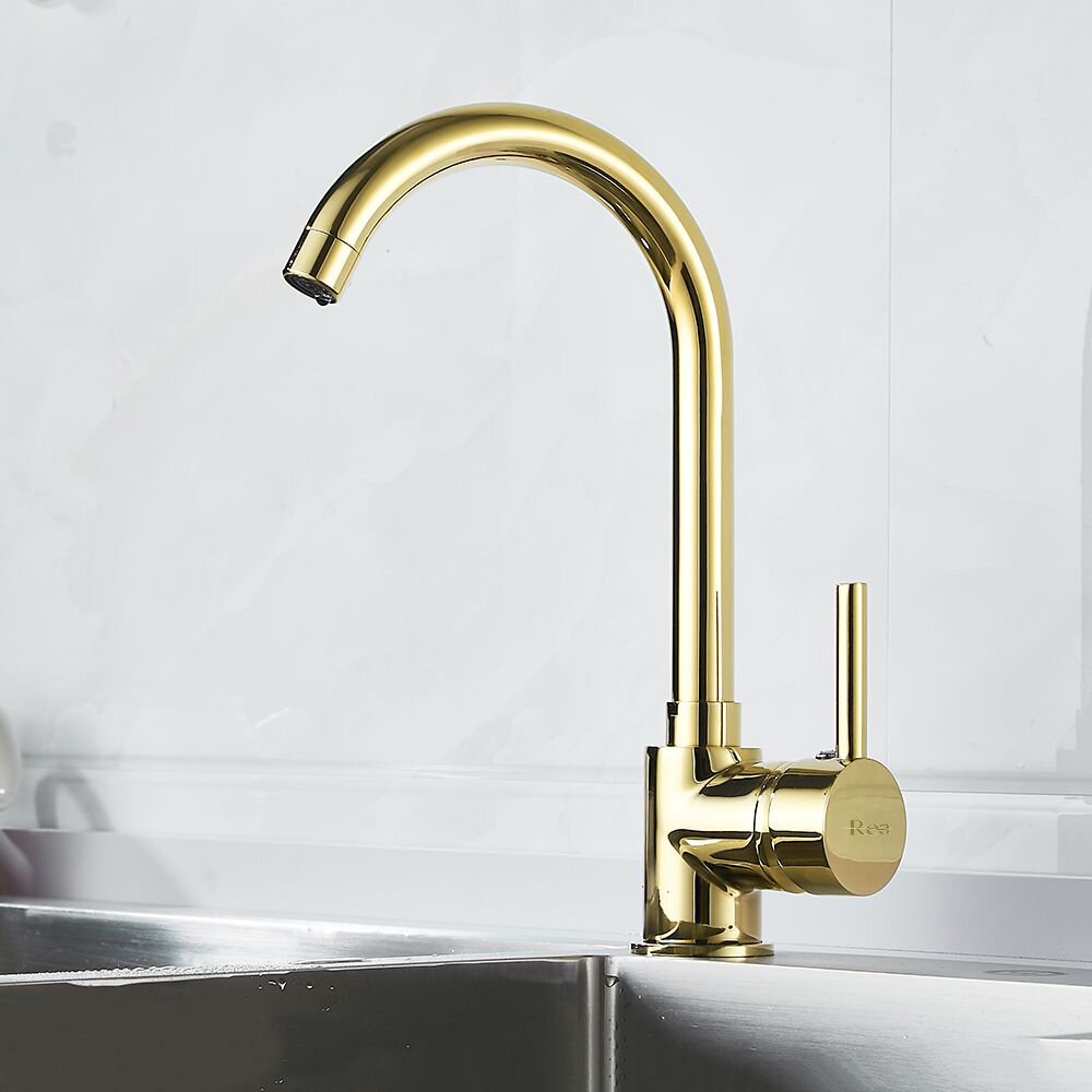 Rea Talisa Glossy Gold Kitchen Faucet