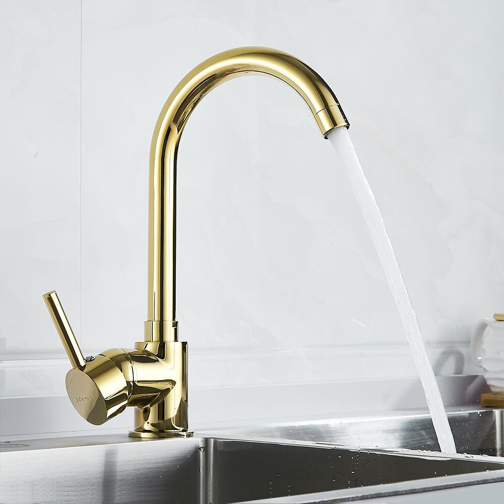 Rea Talisa Glossy Gold Kitchen Faucet
