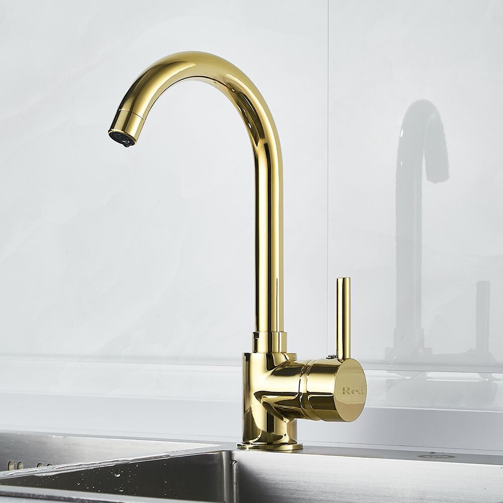 Rea Talisa Glossy Gold Kitchen Faucet