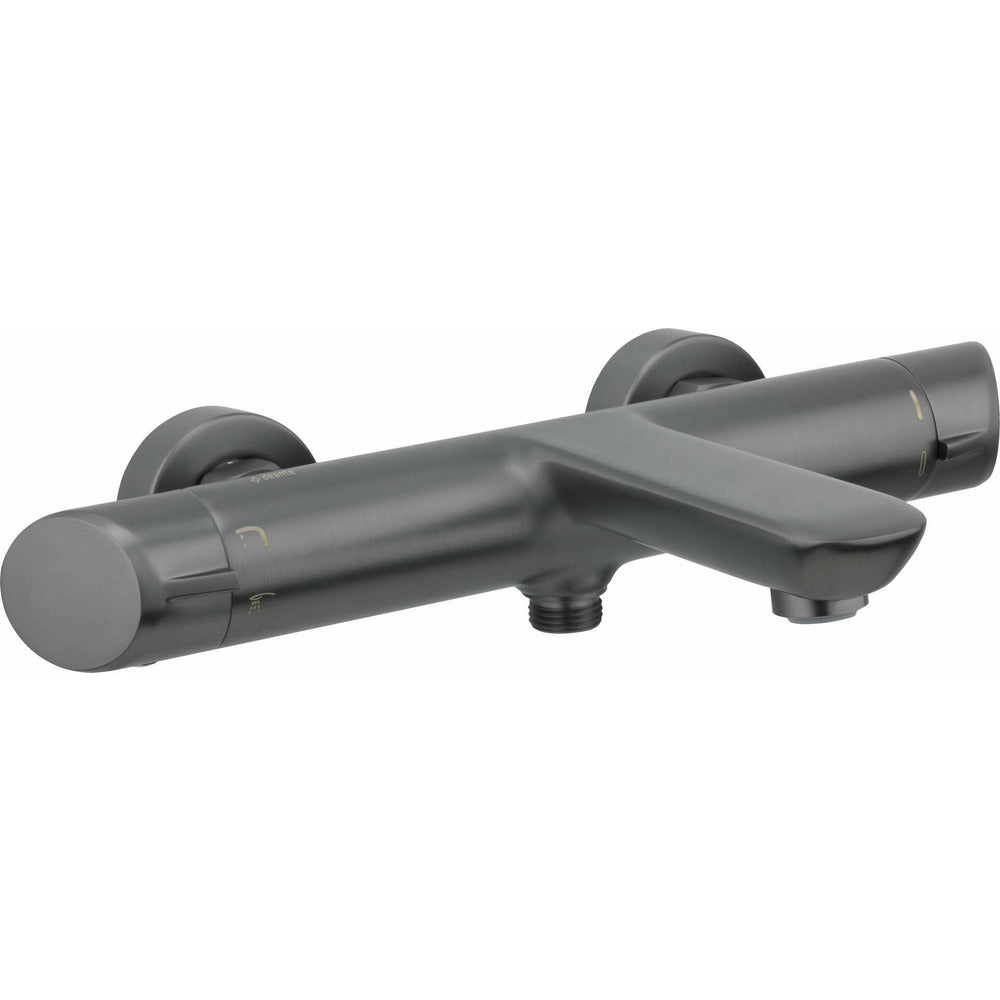 Deante Arnika Brushed Gray Double-Handle Bath Mixer