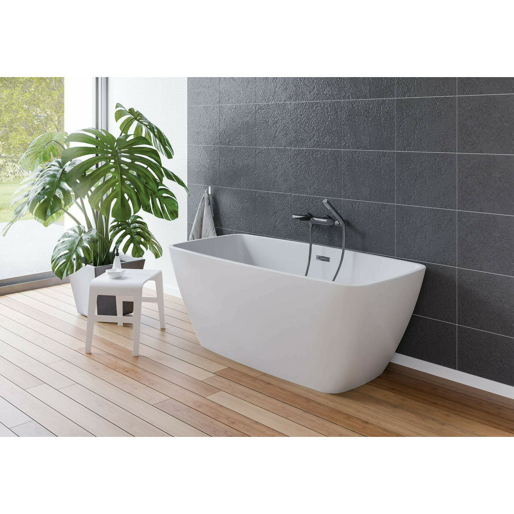 Deante Arnika Brushed Gray Double-Handle Bath Mixer