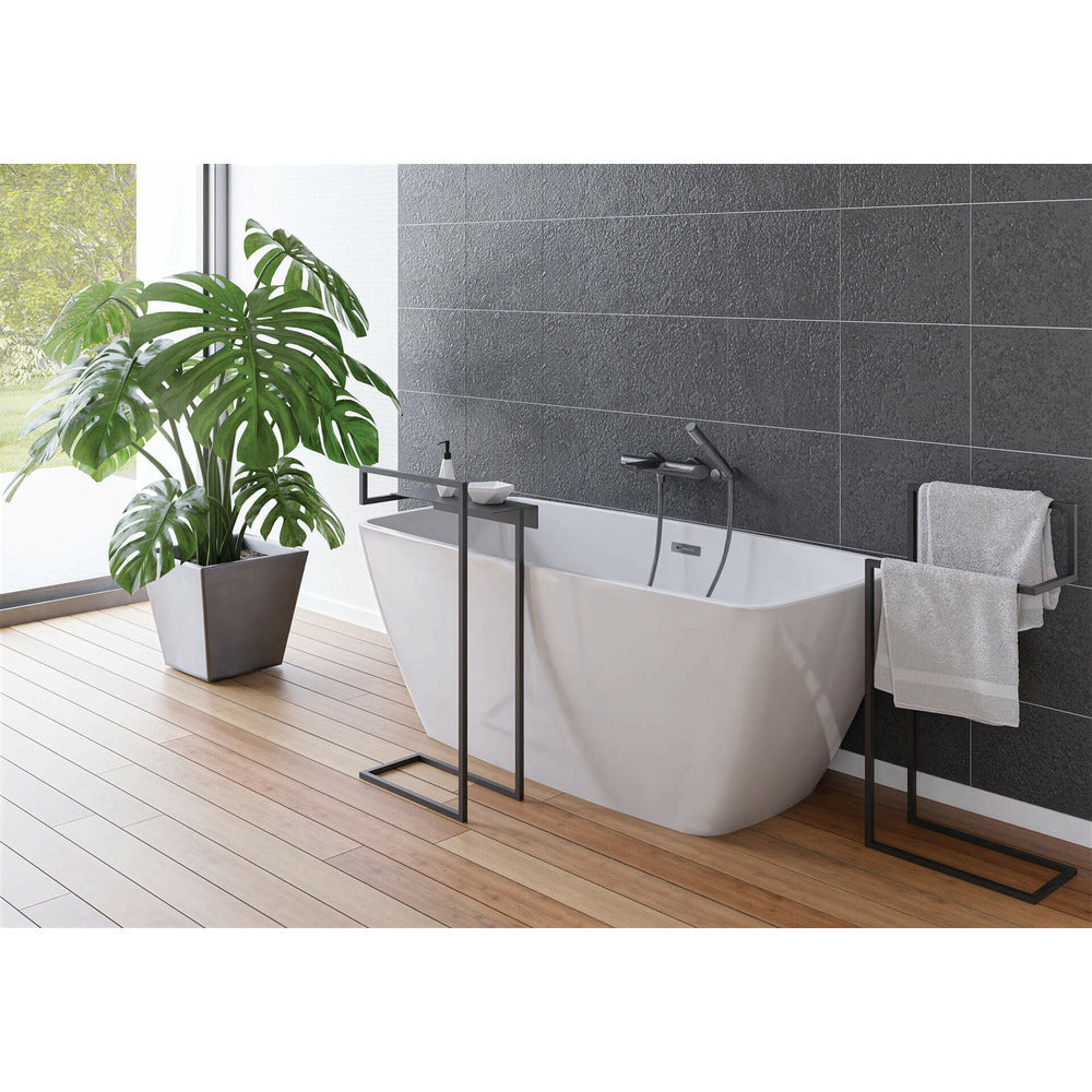 Deante Arnika Brushed Gray Double-Handle Bath Mixer
