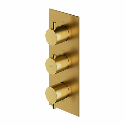 Bathtub - shower built-in Omnires Y thermostatic brushed gold without concealed body 3-way operation