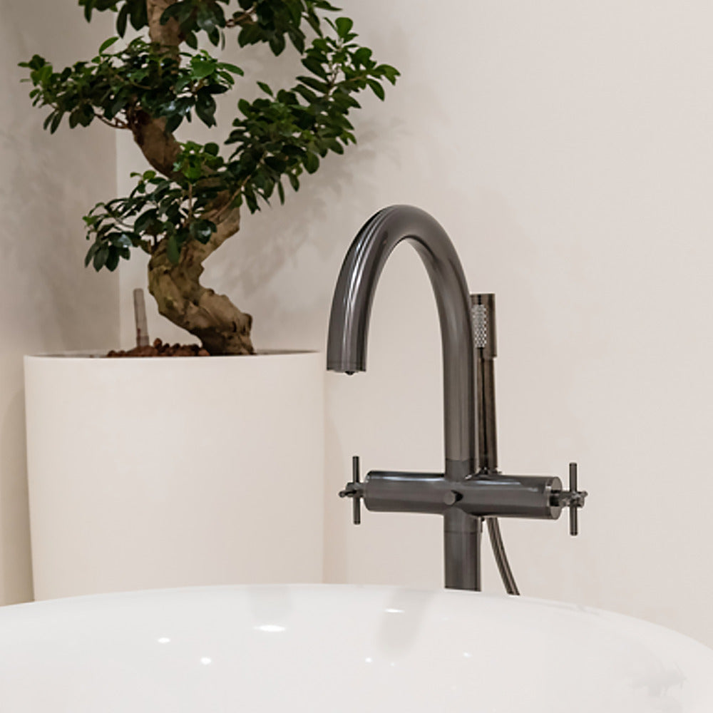Freestanding Bath-Shower Mixer Grohe Atrio Hard Graphite