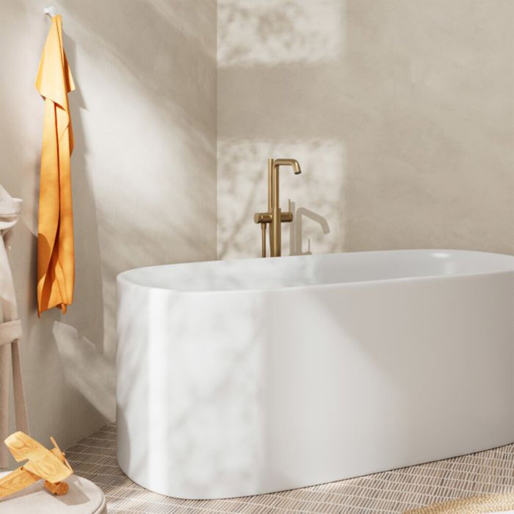 Смесител за вана-душ freestanding Hansgrohe Tecturis S без вградена част бронз перлат