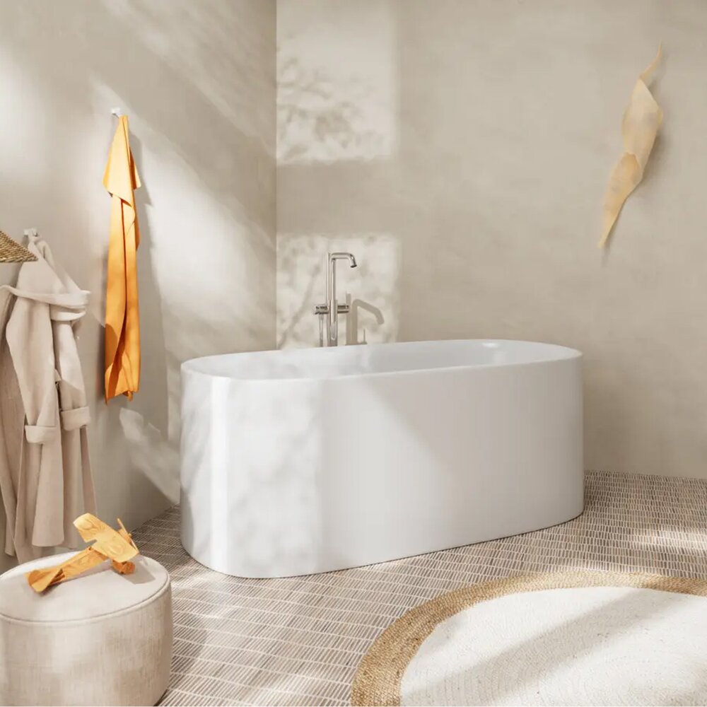 Смесител за вана-душ freestanding Hansgrohe Tecturis S с хромирано покритие без вградена част