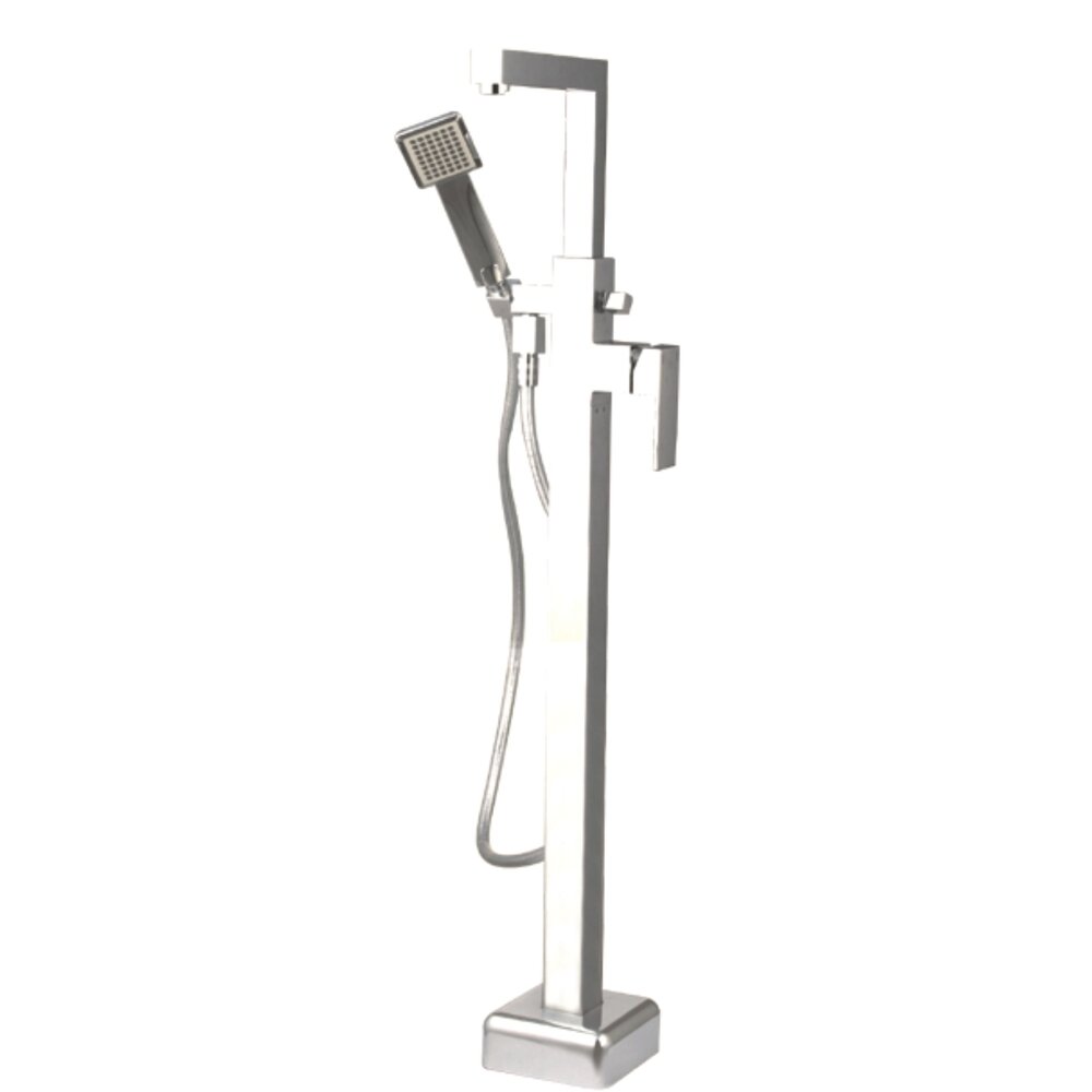 Freestanding bathtub-shower mixer Inter Ceramic chrome glossy with shower set