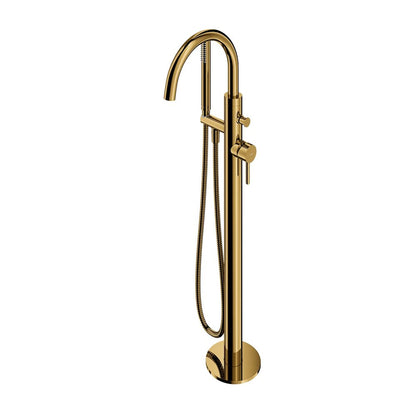 Смесител за вана-душ freestanding Omnires Y с един лост златист гланц