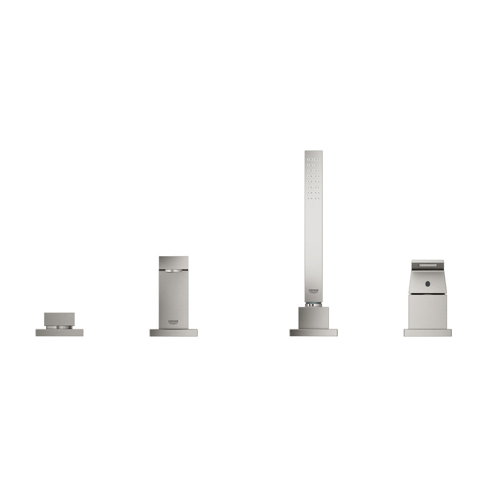 Смесител за вана - душ Grohe Eurocube хромирана Supersteel 4 елемента
