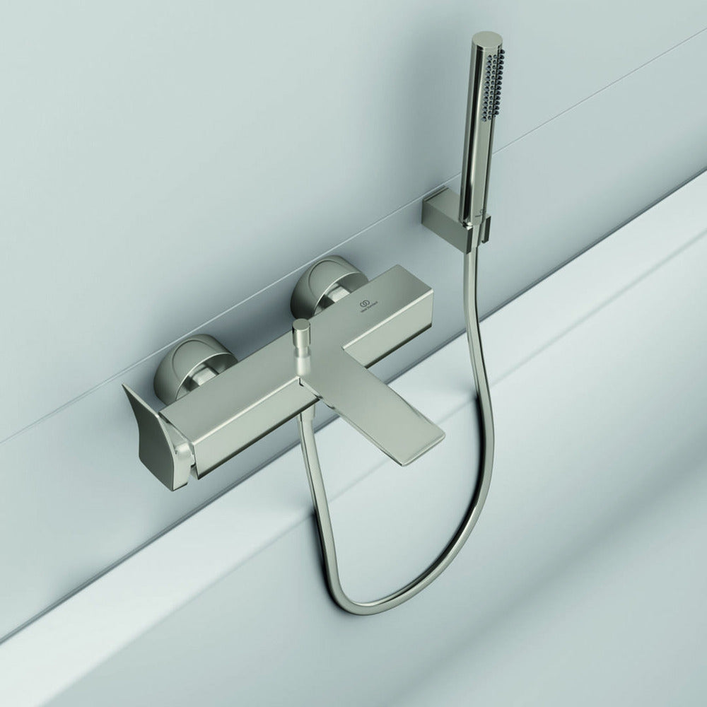 Bathtub-shower mixer Ideal Standard Atelier Conca silver Silver Storm with shower set