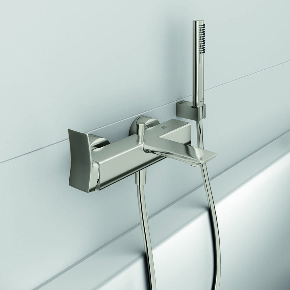 Bathtub-shower mixer Ideal Standard Atelier Conca silver Silver Storm with shower set