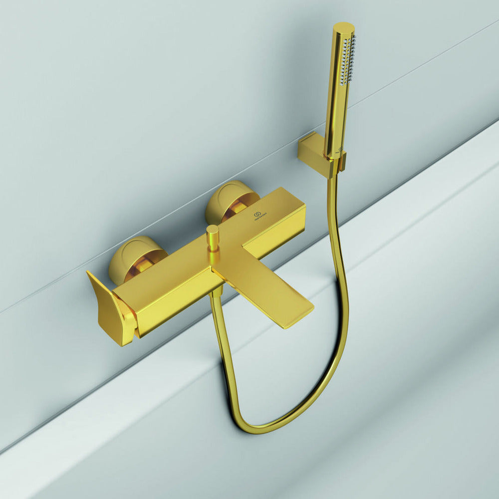 Bathtub - Shower Faucet Ideal Standard Atelier Conca Brushed Gold with Shower Set