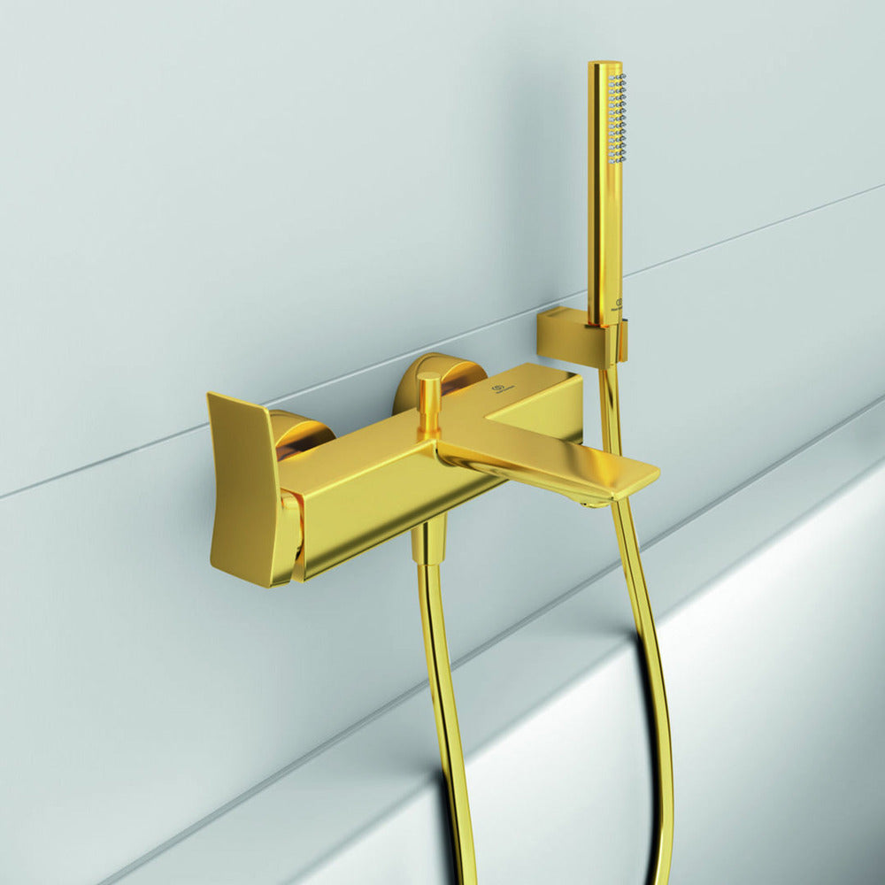 Bathtub - Shower Faucet Ideal Standard Atelier Conca Brushed Gold with Shower Set