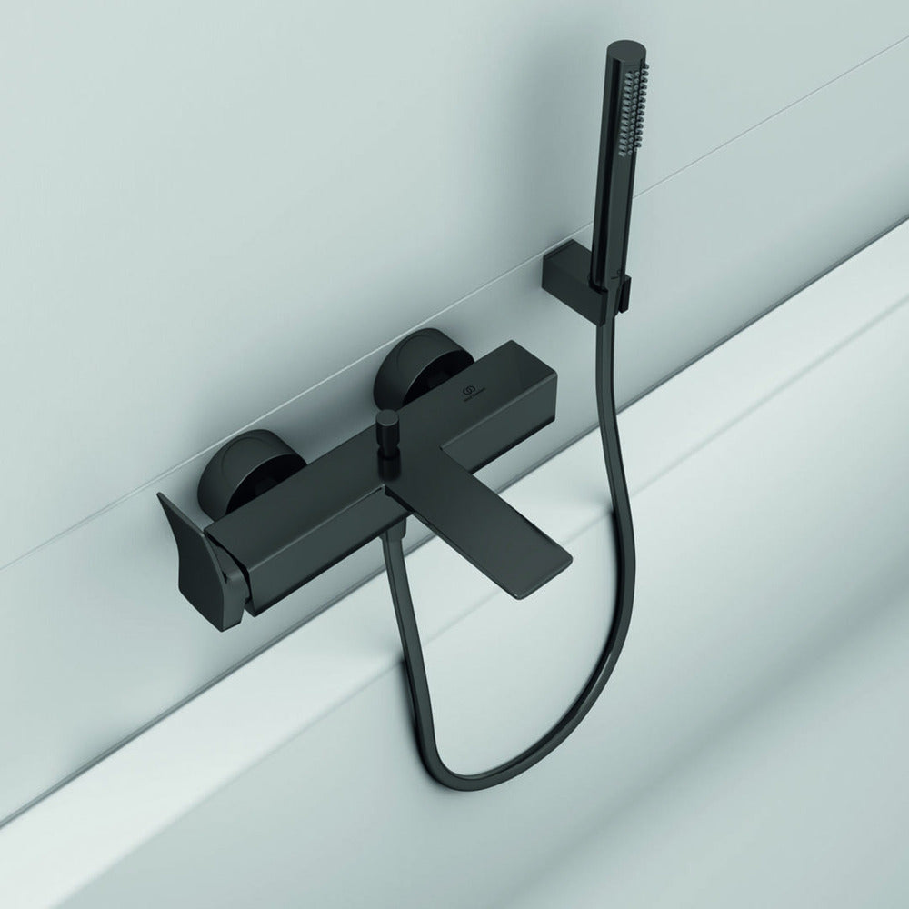 Батерия за вана - душ Ideal Standard Atelier Conca Magnetic Grey с комплект душ