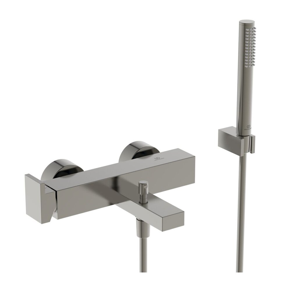 Смесител за вана и душ Ideal Standard Atelier Extra сребрист Silver Storm с комплект за душ