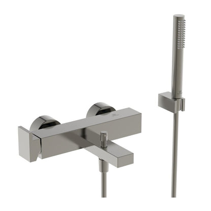 Смесител за вана и душ Ideal Standard Atelier Extra сребрист Silver Storm с комплект за душ
