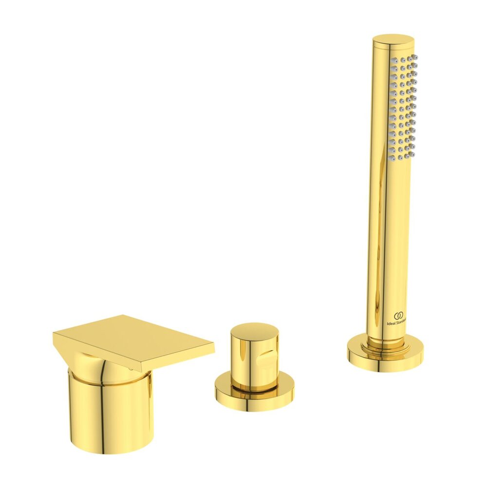 Bathtub - Shower Mixer Ideal Standard Atelier Extra Brushed Gold with 3 Elements