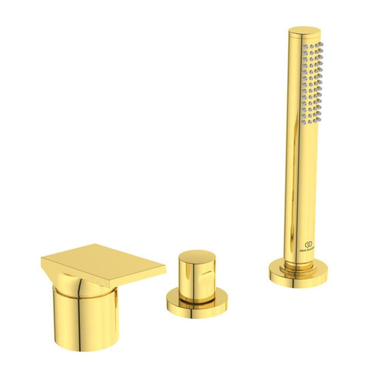 Смесител за вана-душ Ideal Standard Atelier Extra златист перлиран с 3 елемента