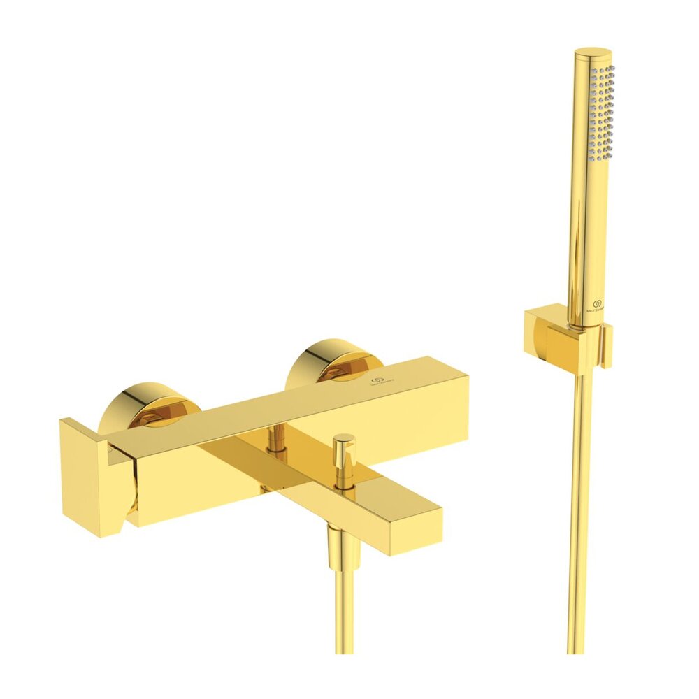 Смесител за вана - душ Ideal Standard Atelier Extra златист мат с душ комплект