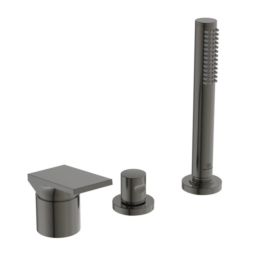 Bathtub - Shower Mixer Ideal Standard Atelier Extra Magnetic Grey with 3 Elements