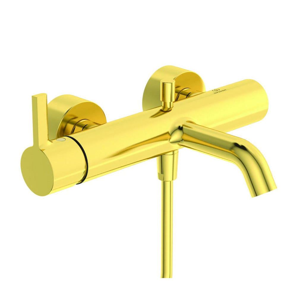 Смесител за вана - душ Ideal Standard Atelier Joy в brushed злато с комплект душ