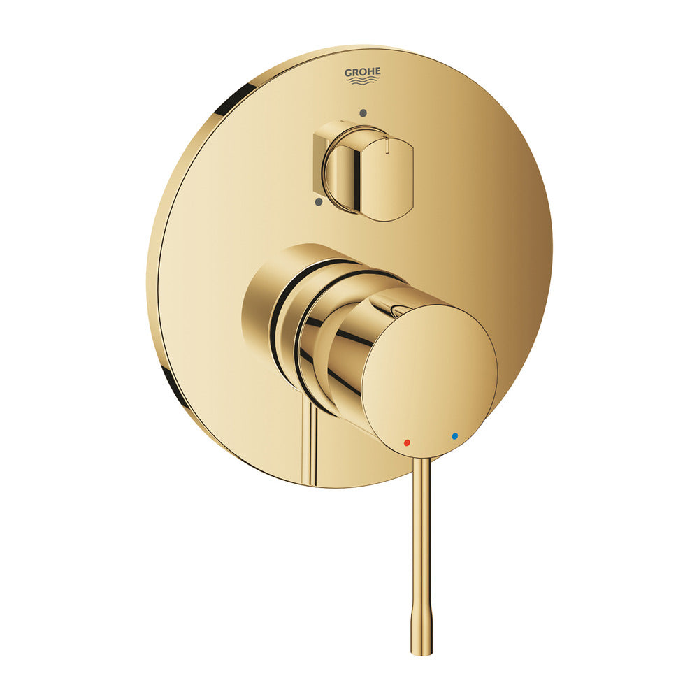 Вградена смесителна батерия за вана - душ Grohe Essence 3 изхода, златно лъскав Cool Sunrise, без вграден корпус