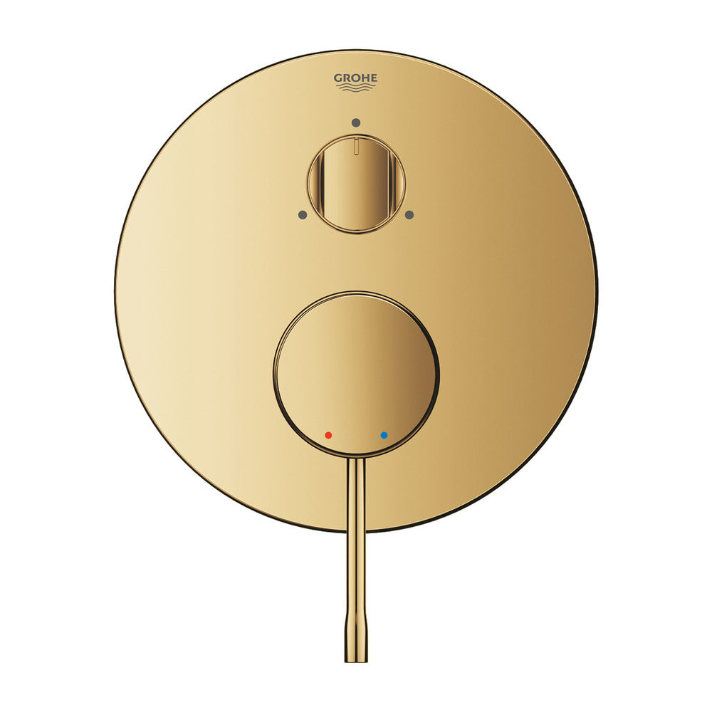 Вградена смесителна батерия за вана - душ Grohe Essence 3 изхода, златно лъскав Cool Sunrise, без вграден корпус