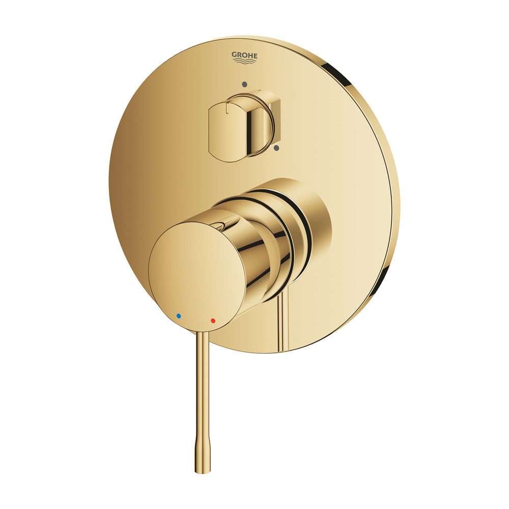 Вградена смесителна батерия за вана - душ Grohe Essence 3 изхода, златно лъскав Cool Sunrise, без вграден корпус