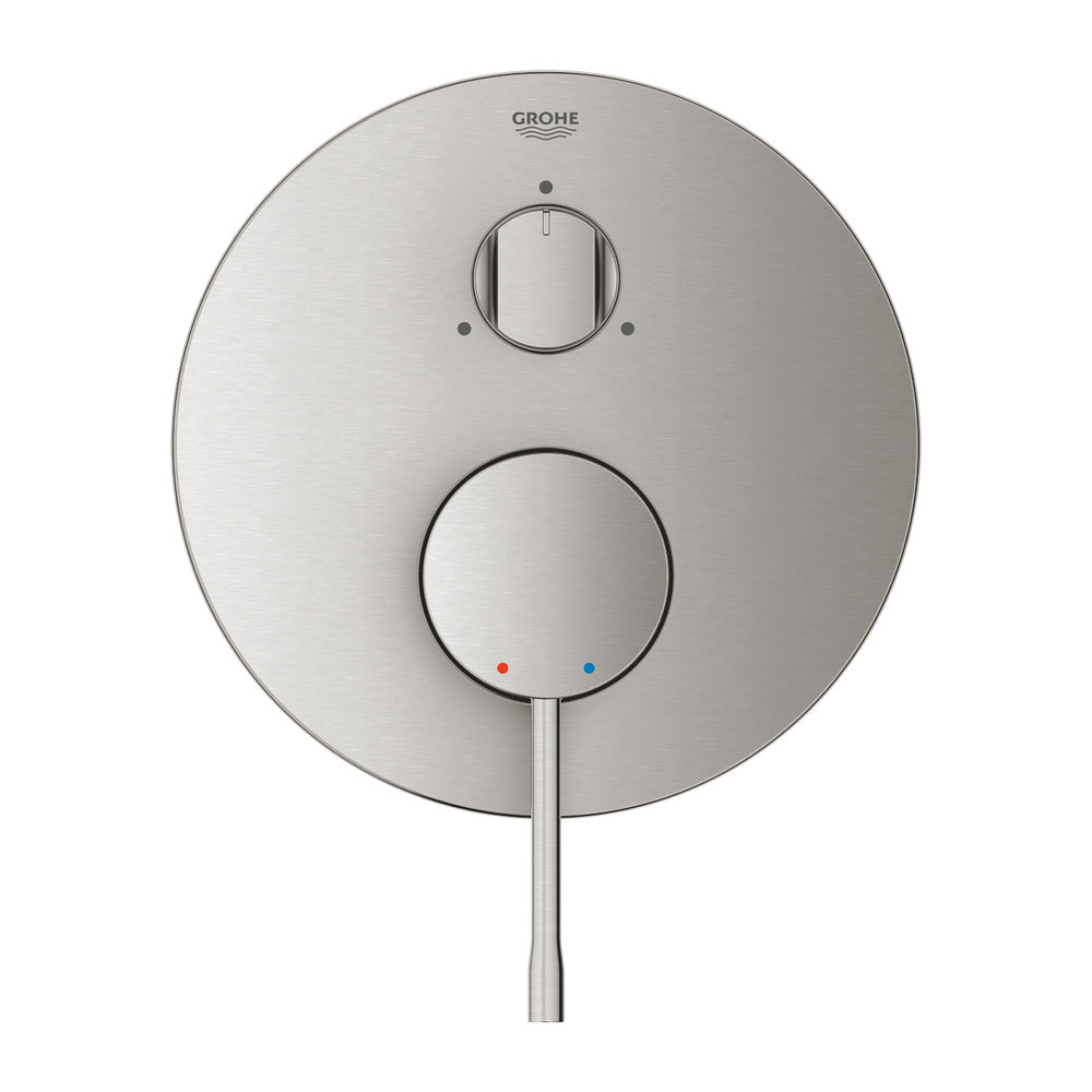 Grohe Essence Built-in Bath-Shower Mixer with 3 Outputs in Supersteel Finish