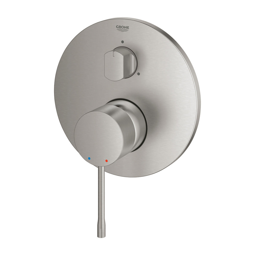 Grohe Essence Built-in Bath-Shower Mixer with 3 Outputs in Supersteel Finish