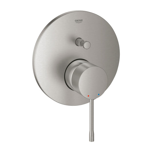 Вградена смесителна батерия за вана-душ Grohe Essence матова хром Supersteel без вградена част