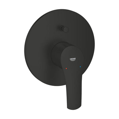 Вградена смесителна батерия за вана-душ Grohe Eurosmart матово черно без вградена част