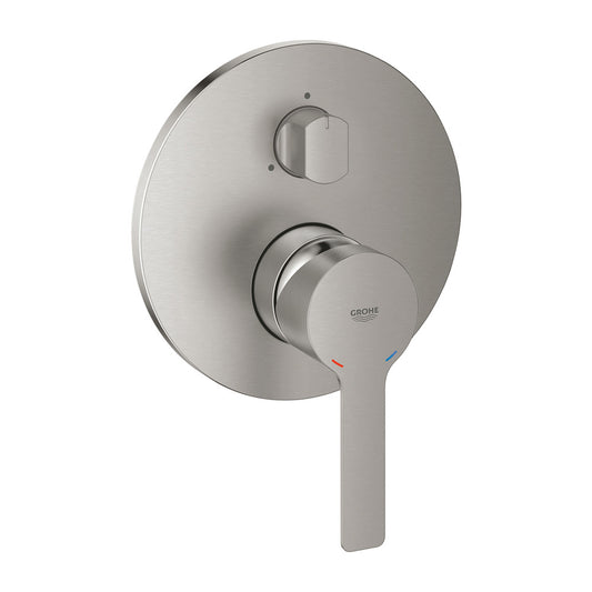 Вградена смесителна батерия за вана - душ Grohe Lineare 3 изхода, хромирана Supersteel без вградена част