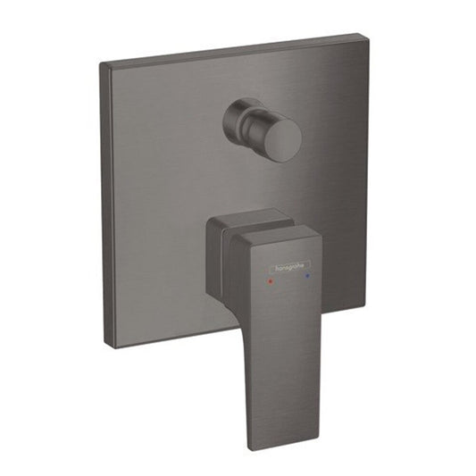 Bathtub - Shower Mixer Hansgrohe Metropol Black - Brushed Chrome
